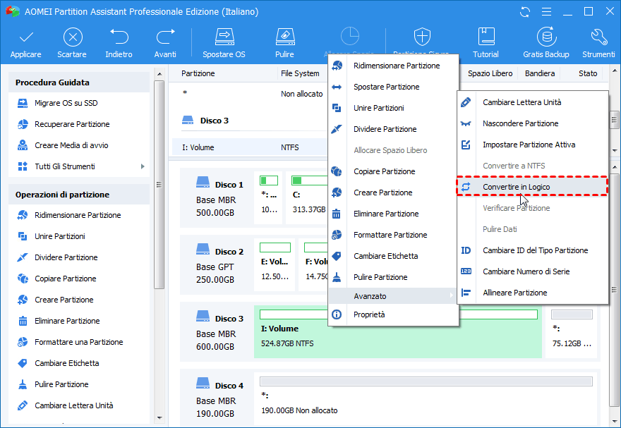 Convertire Partizione Primaria In Logica In Windows Facilmente E In