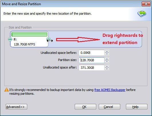 strange partition on main hard drive snapshot