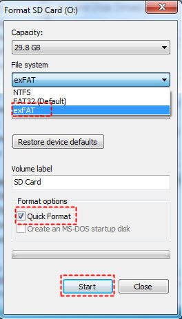 format sd card android fat32 or ntfs