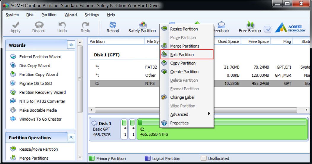 How to Split Local Disk in Windows 10/8/7?