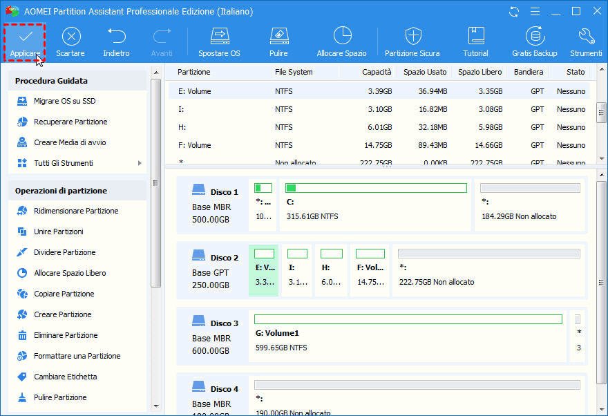 Aomei partition assistant