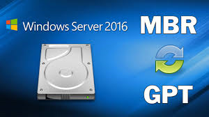 Konvertierung von MBR in GPT in Server 2016
