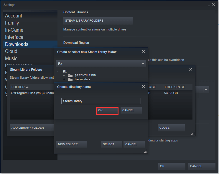where are steam games installed windows 10
