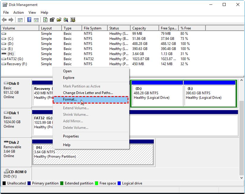 hard drive formatting tool