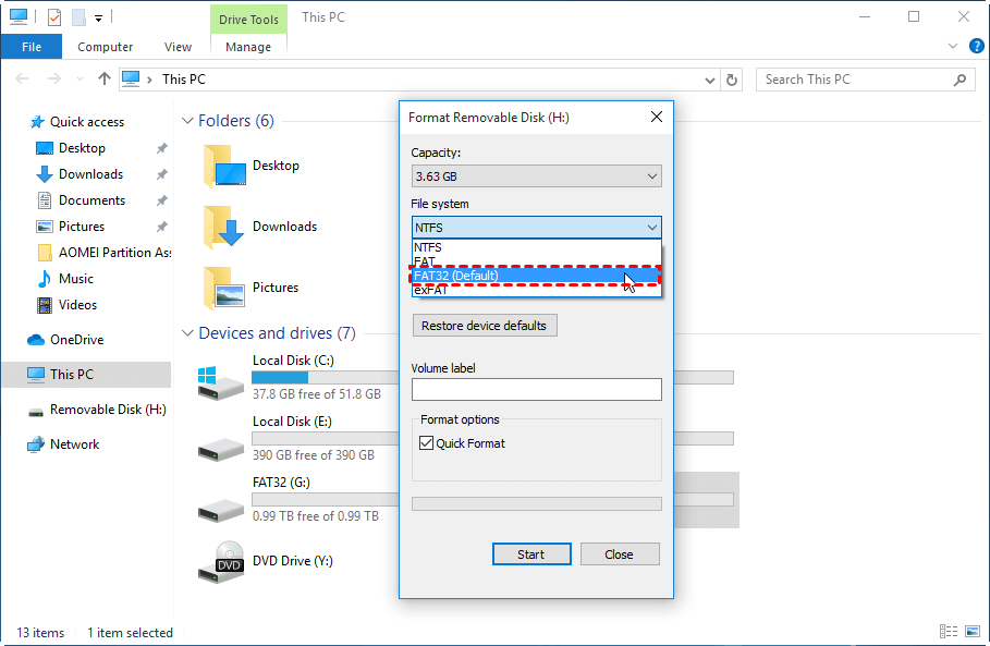 hard drive formatting tool for windows 10