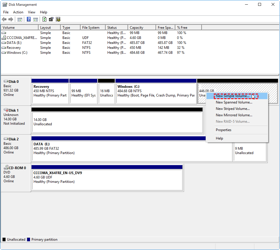 how to partition a new ssd