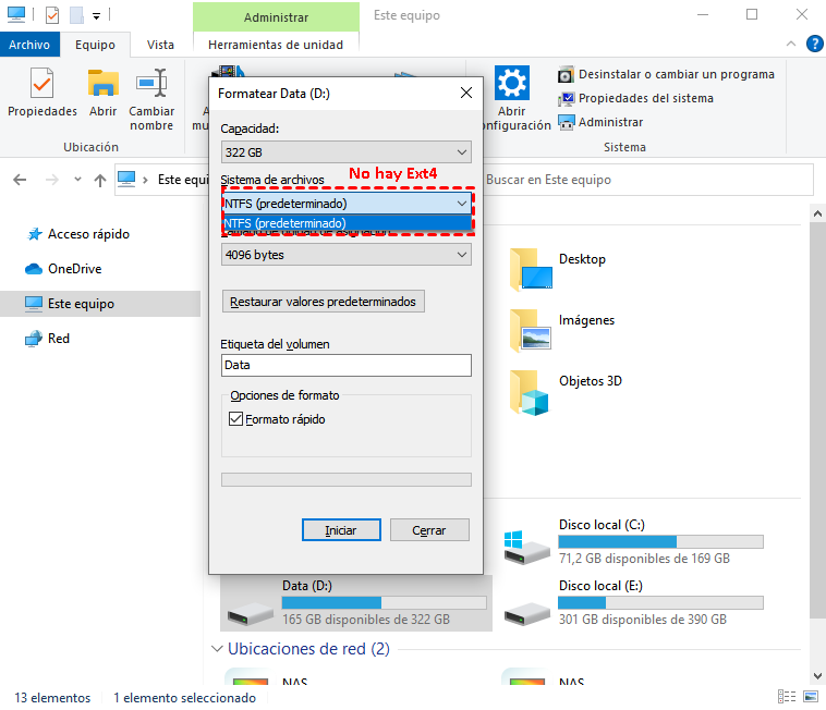 Formatear Fácilmente Ext4 En Windows 11 10 8 7 Freeware Descargar 0549
