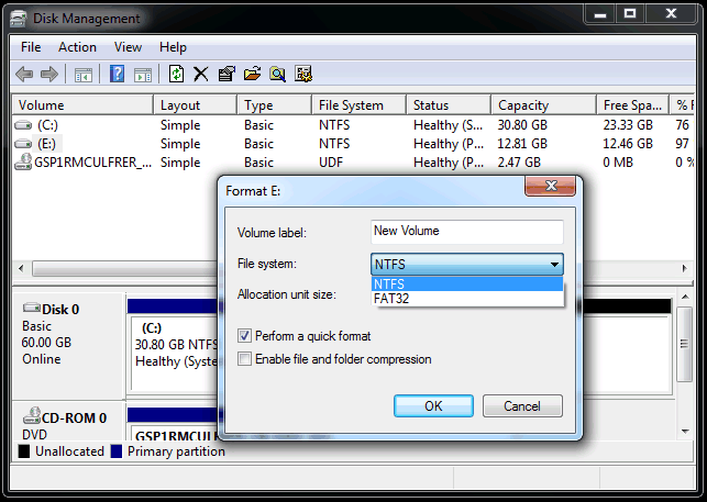 complete format disk windows 10